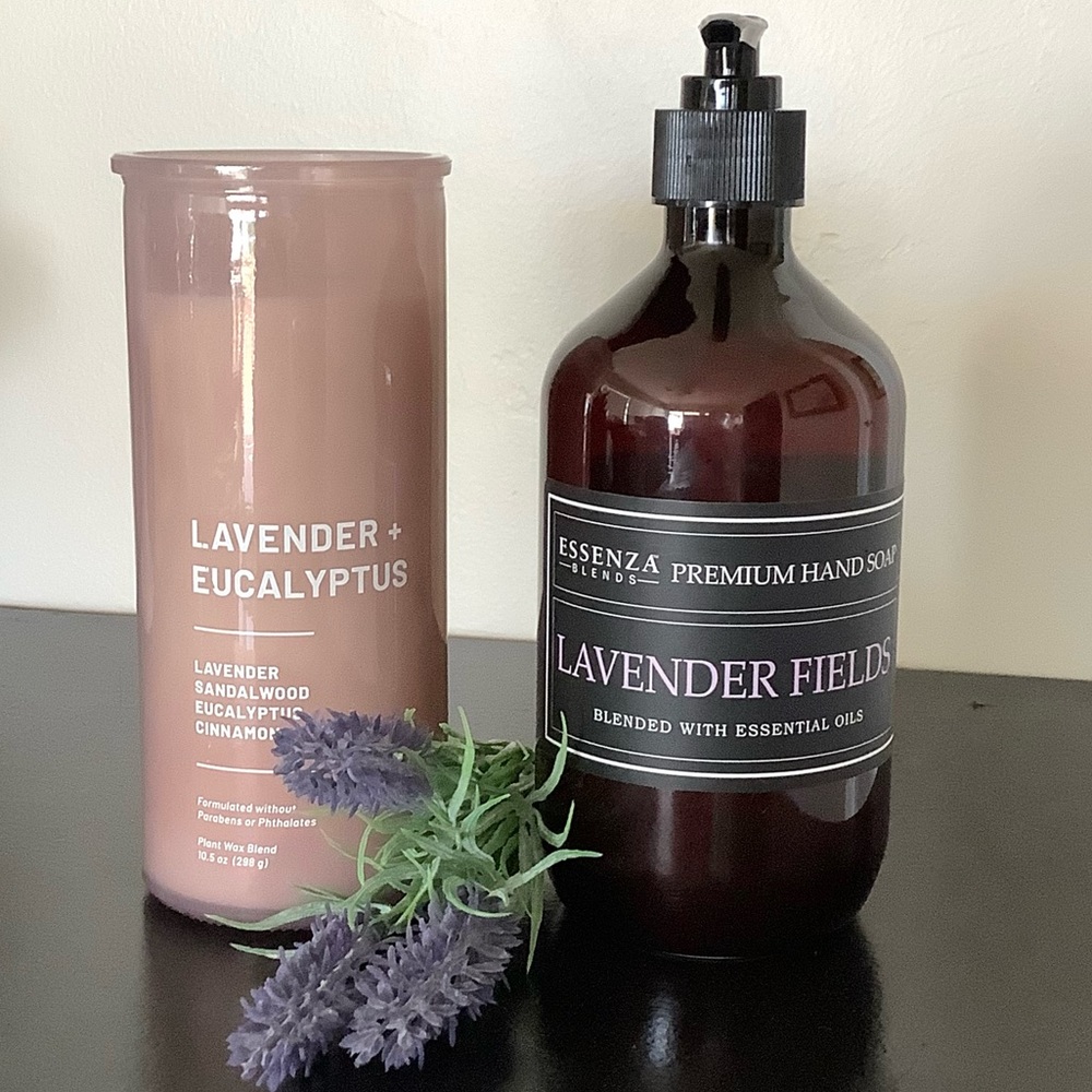 NWT LAVENDER THRESHOLD CANDLE & ESSENZA LAVENDER HAND SOAP BUNDLE - Picture 2 of 3